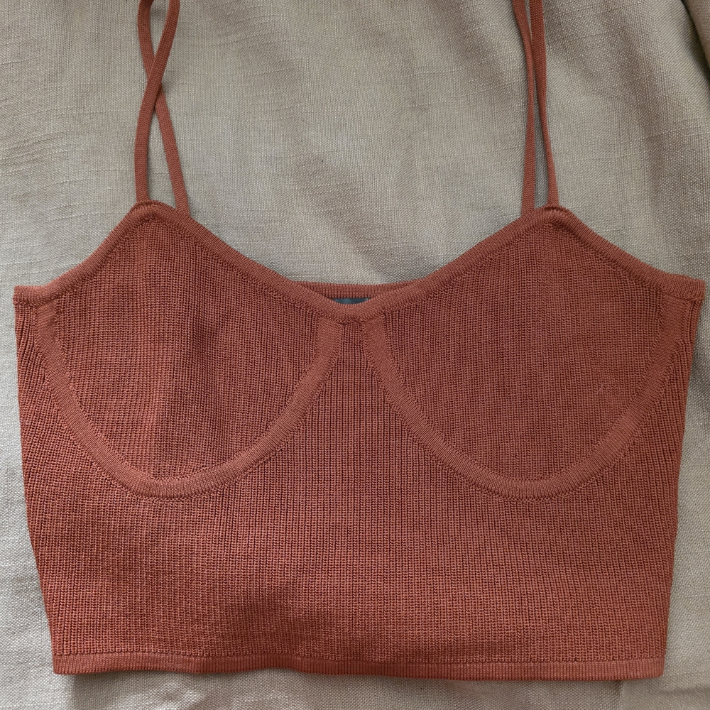 Signature8 Terracotta Knit Top